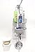 Gecko-Loc Extra Long Adjustable Length over the showerhead hanging shower caddy - bathroom caddies - for Shampoo, Soap, & Razors - Silver