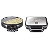 Breville Traditional Crêpe Maker | 12-Inch (30cm) | with Wooden Spreader [VTP130] & VST072 DuraCeramic Waffle Maker, Non…