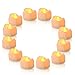 Battery Candles with Remote, 12 Packs PChero Battery Operated Candle LED Unscented Flickering Flameless Tea Lights, Last up to 48 hours, Perfect for Birthday Wedding Party Home Decor - [Yellow]