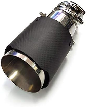 Amazon カムリ用 マフラーカッター カーボンカバー 下向き対応 角度調整可 二重タガより固定 ドレスアップ 外装 パーツ アクセサリー シルバー 1p Km141 マフラーカッター 車 バイク