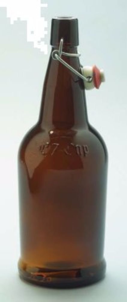 EZ Cap Bottles w/Swing Tops - 1L Amber