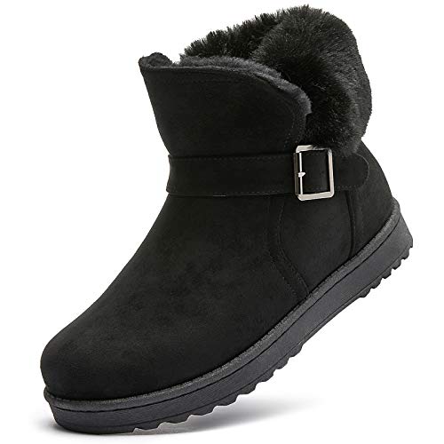 AOMAIS-Womens-Winter-Snow-Boots-Warm-Ankle-Booties-Short-Boots-with-Buckle-Brown-Black
