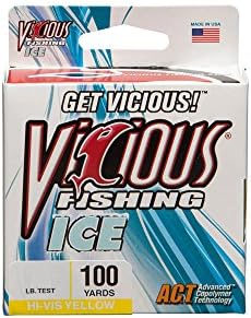 Vicious Fishing2# Ice Line, 100 yd., Hi-Vis Yellow