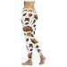 InterestPrint Custom Autumn Thanksgiving Turkey Stretchy Capri Leggings Skinny Pants For Yoga Running Pilates Gym(2XS-5XL)
