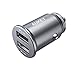 AUKEY Car Charger with 24W Output, Aluminum Alloy Flush Fit & 4.8A Dual USB Ports for iPhone Xs/Max/XR/X, iPad Air/Pro, Samsung Galaxy Note8 and More