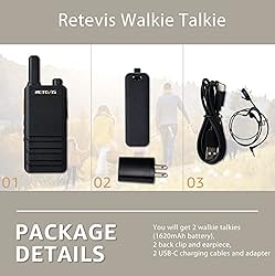 Retevis RT22P Walkie Talkie with Earpiece, New