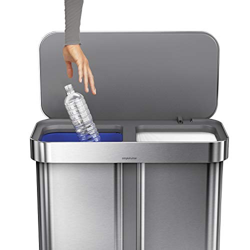 4 simplehuman+Brushed+Stainless+Compartment+Recycler
