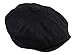 Men's Wool Blend Applejack Houndstooth Plaid Ivy Newsboy Hat (Black, One Size)