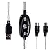 HDE USB to MIDI Cable PC to Synthesizer Microphone Keyboard Instrument Converter Adapter for Home Music Studio