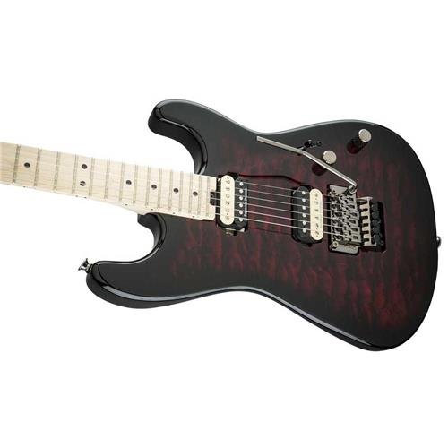 Charvel Pro-Mod San Dimas Style 1 HH w/Floyd Rose - Transparent Red Burst, Quilt Maple Top