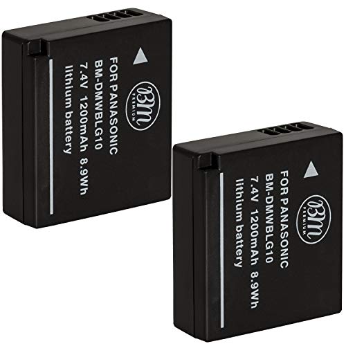 BM Premium 2-Pack of DMW-BLG10 Batteries for Panasonic Lumix DC-ZS200, DC-ZS70, DMC-GX80, DMC-GX85, DMC-ZS60, DMC-ZS100, DMC-GF6, DMC-GX7K, DMC-LX100K Digital Cameras