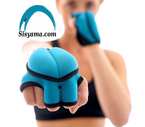 Combat kickboxing turbo jam weighted gloves (teal blue)