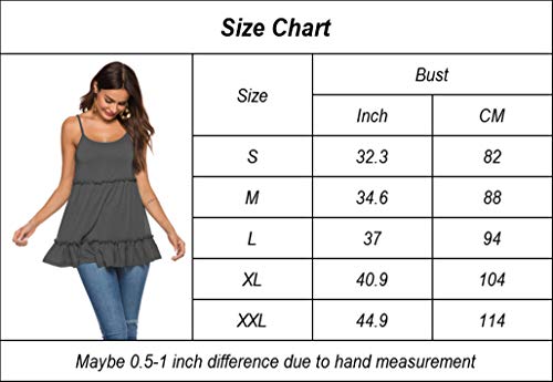 Womens Summer Tunic Tank Tops Casual Sleeveless Shirts Cami Blouses Dark Grey M