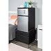 The Fridge Stand Supreme - Drawer Organization - Black Pipe Frame with Black Drawers