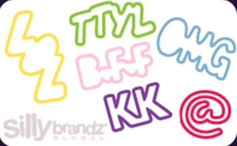 Silly Bandz "Chat" Bandz (24 Bandz Per Pack) - 6 Different Styles: LOL, KK, BFF, TTYL, OMG, & @