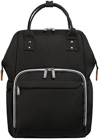 Diaper Bag Backpack,Water Resistant Weekender Tote Baby Bag for Boys / Girls Care with Stroller Straps & Changing Pad for Dad Mom, Multi-Funtion Durable Roomy Nappy Bags for Men & Women, Black
