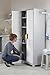 Keter Optima Wonder Free Standing Plastic Tall Storage Cabinet with 4 Adjustable Shelves, 72