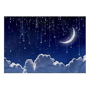 Wall26 - A Bed of Clouds Resting Below a Rain of Stars - Wall Mural, Removable Sticker, Home Decor - 66x96 inches