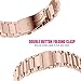 Shangpule Compatible Galaxy Watch Active (40mm) / Galaxy Watch Bands (42mm), Stainless Steel Metal Replacement Strap Bracelet Compatible Galaxy Watch Active (Rose Gold)