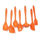 Chef Craft 7 Piece Silicone Kitchen Tool and Utensil Set, Orange
