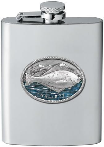 HALIBUT FISH 8OZ STAINLESS STEEL FLASK