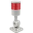 LUBAN Led Signal Tower Stack Lights, Industrial Signal Warning Lights, Column Tower Lamp Andon with Rotatable Base, Steady Flashing Light Switchable,12V 24V DC(1-Layer, no Buzzer)