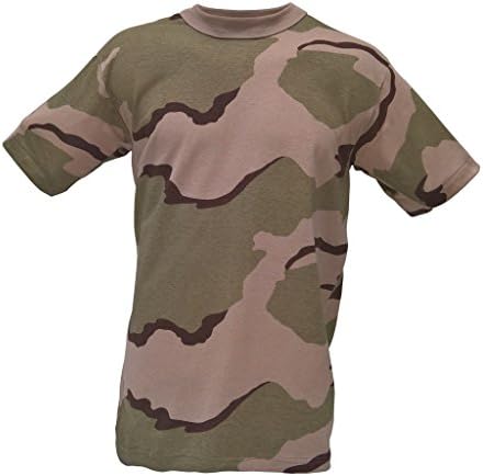 Army Navy Shop Adults Camouflage T-Shirt Tri-Color Desert Camo Medium