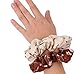 Janisfirst 36Pcs Premium Women's Chiffon Flower Hair Scrunchies, Scrunchy Bobbles Soft Hair Ties Ropes Ponytail Holder No hurt, Hair Bands Ties,Soft for Women or Girls Hair Accessories