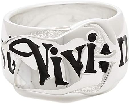 [ヴィヴィアンウエストウッド]リング アクセサリー VIVIENNE WESTWOOD 64040018 Q101 SR001/1 BELT RING ベルト レディース メンズ指輪 SILVER/BLACK [並行輸入品]