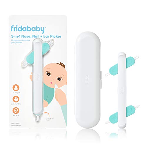 FridaBaby 3-in-1 Nose, Nail + Ear Picker by Frida Baby the Makers of NoseFrida the SnotSucker, Safely Clean Baby’s…