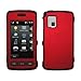 Red Rubberized Snap-On Cover Hard Case Cell Phone Protector For LG Vu CU920