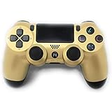 PS4 Controller V2 CHASDI Wireless Bluetooth with USB Cable for Sony Playstation 4 Compatible with Windows PC &amp; Android OS (Gold)