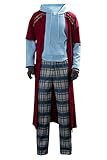 Adult Mens Fat Thor Cosplay Costume Casual Hoodie Suit Halloween Outfit Full Set,XXXLarge Blue