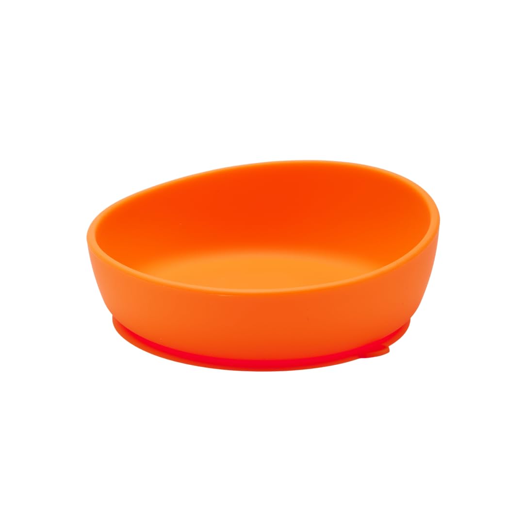 Doidy Bowl, Baby Weaning Bowl with Suction Base, Training for Self-Feeding Baby Food 6 Months+, 350ml (Orange)
