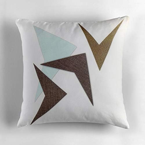 Mid Century Modern Boomerang Pattern Collage Decorative Cotton Square