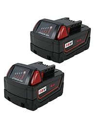 VINIDA - Batería de iones de litio de repuesto para Milwaukee M18 Series 48-11-1850 48-11-1852 48-11-1840 48-11-1828 M18 (2 unidades)