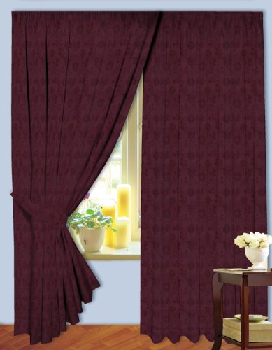 Jacquard Curtain 90 X 90 Fully Lined Pencil Pleat Curtain With