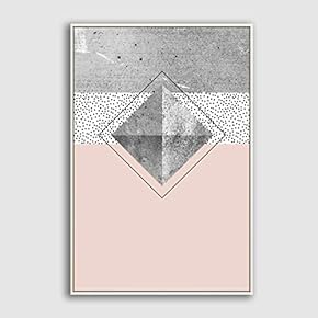 Framed for Living Room Bedroom Abstract Geometric Pattern for