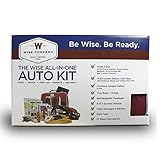 Wise Company, All-In-One Auto Kit, First Aid, Food, Water, Warmth, Red