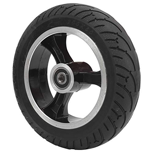 RiToEasysports 200x50 Electric Scooter Solid Wheel, 8in Non-Pneumatic Anti‑wear Anti-skid Rubber Tire with Hub Replacement Electric Scooter