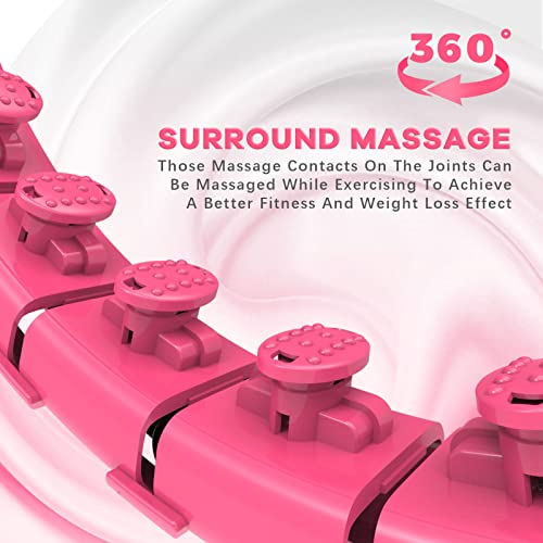 Gurzita Infinity Hoop for Adults Weight Loss,Weighted Fit Hoops for Exercise,24 Knots Detachable Fitness Hoop