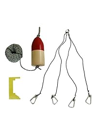 kufa Deportes Deluxe crabbing Kit con 5 x 11 inch Crab Trap flotador y Leaded cuerda Bobina 4 Point Deluxe Heavy Duty Arnés y cangrejo Measurer