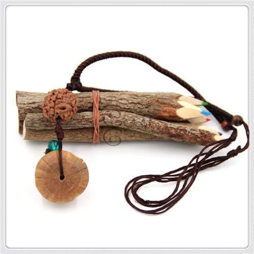 SOPQMAQZ Leather bracelet Necklace Jewelry Tianzhu King Kong Original Necklace Jewelry Cotton And Linen Accessories Pendant Wood