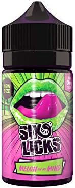 Six Licks 50ml Shortfill Vape Juice Nicotine Free 70/30 PG E-Liquid - 6 Flavours of Ejuice (Melon ON My Mind (Honeydew Melon ICE))