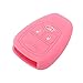 SEGADEN Silicone Cover Protector Case Holder Skin Jacket Compatible with CHRYSLER DODGE JEEP Remote Key Fob CV4751 Pink