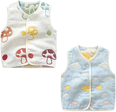 luyusbaby Baby Cotton Warm Vests Unisex Infant to Toddler Colorful Waistcoat