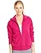 Hanes Women's Full-Zip Hooded Jacket, Sizzling Pink Heather, Medium