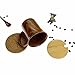 NAOAO Solid Jujube Mug Wooden Coffee Beer Mugs Wood Cup Handmade Tea Cup With Handle Set of 2 (9 cm 10 cm / 3.5 inch 3.9 inch)