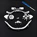 Xbox 360 Chrome Silver Full Parts Set (Thumbsticks, D-pad, Buttons, Triggers, Bumpers, Bottom Trim) for your controller (ABXY,Guide,Start, Back)