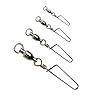 Threemart-High-Strength-Fishing-Ball-Bearing-Swivel-with-Coastlock-Snap100-Copper-Stainless-Steel-with-Nickle-Coated